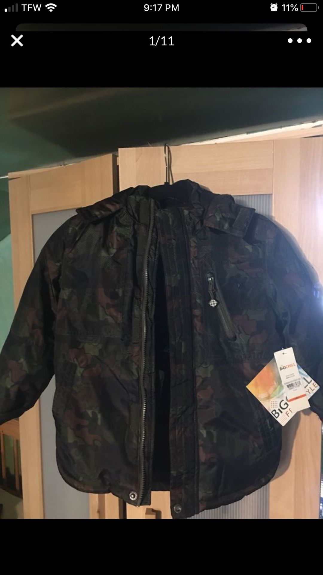 big chill boys' jacket NEW size 6 new and used Size 7 8 10
