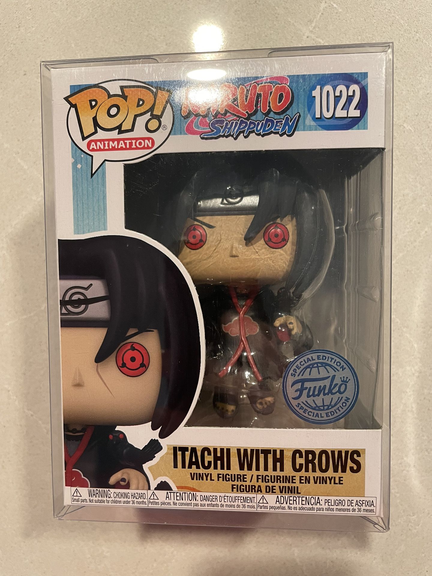 Itachi with Crows Funko Pop Box Lunch Exclusive Naruto Shippuden 1022 with protector Special Limited Edition 