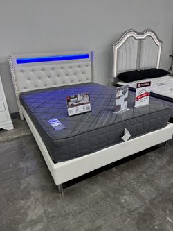 New Queen Bed Frame With Mattress 