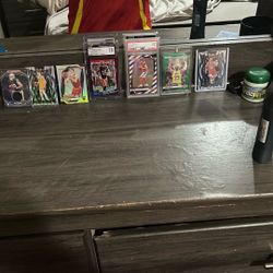 Bo Nix Psa 9 Red/white/blue Cedric Tillman CGC Mint 10 Gem And LeBron James Chalk Throw Green Silver   Jared McCain Tectonic Wave Rookie Brock Bowers