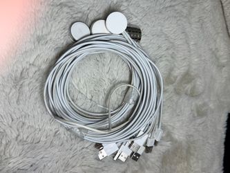Lot of 10 Apple oem stainless steel magnetic watch charger 1m/3ft