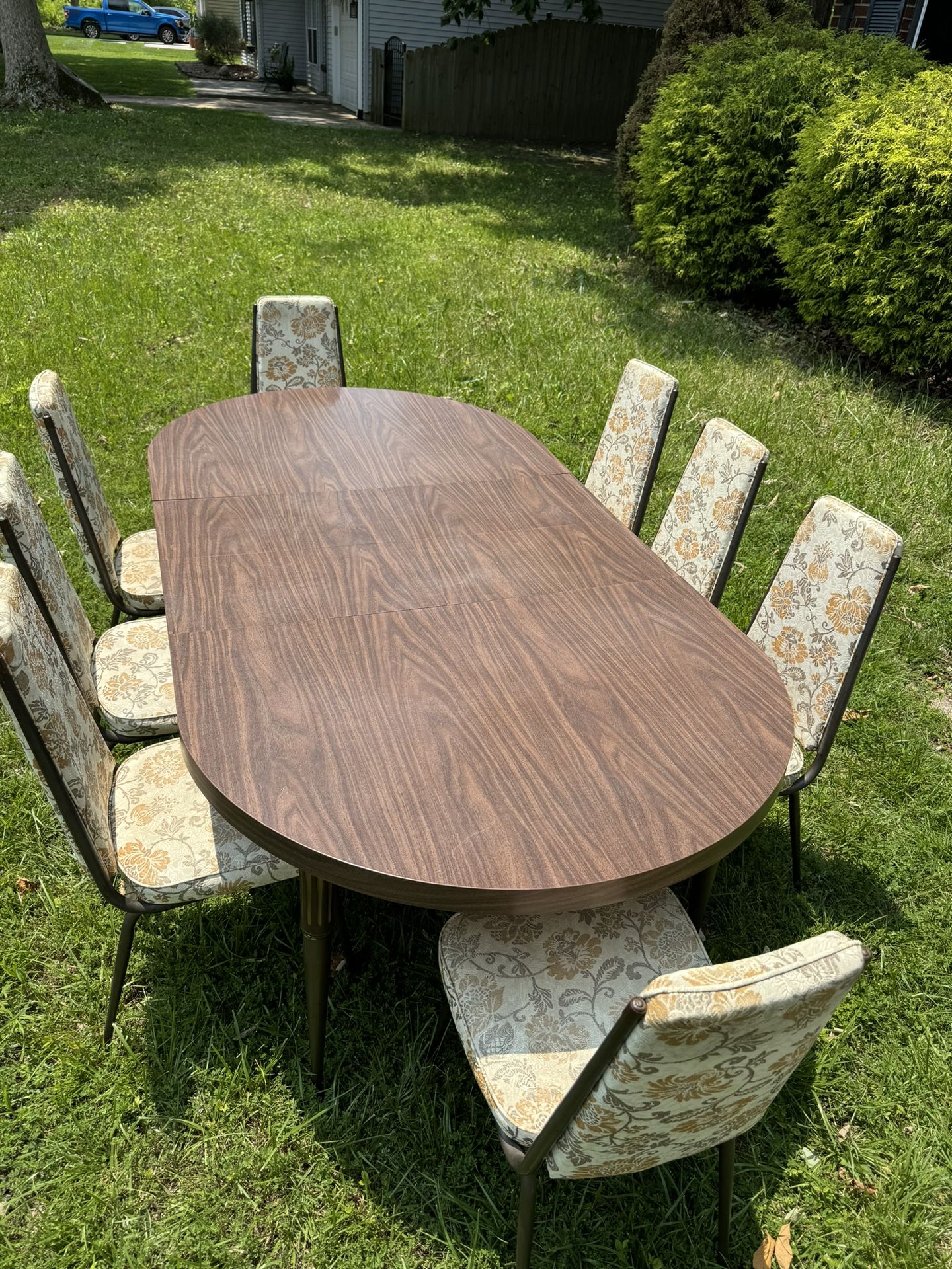 MCM Oval Dining Table with 8 Chairs