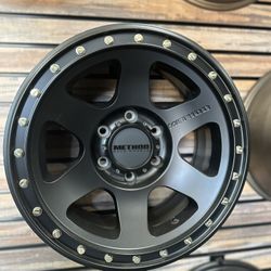 Method MR310 Matte Black- EACH WHEEL $310/ CADA RIN- ( FITMENT: Toyota, Chevrolet, Lexus, Ford, Ram, GMC, AND MORE)