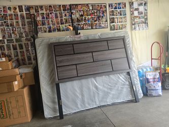 Queen size Bed, frame, and mattress