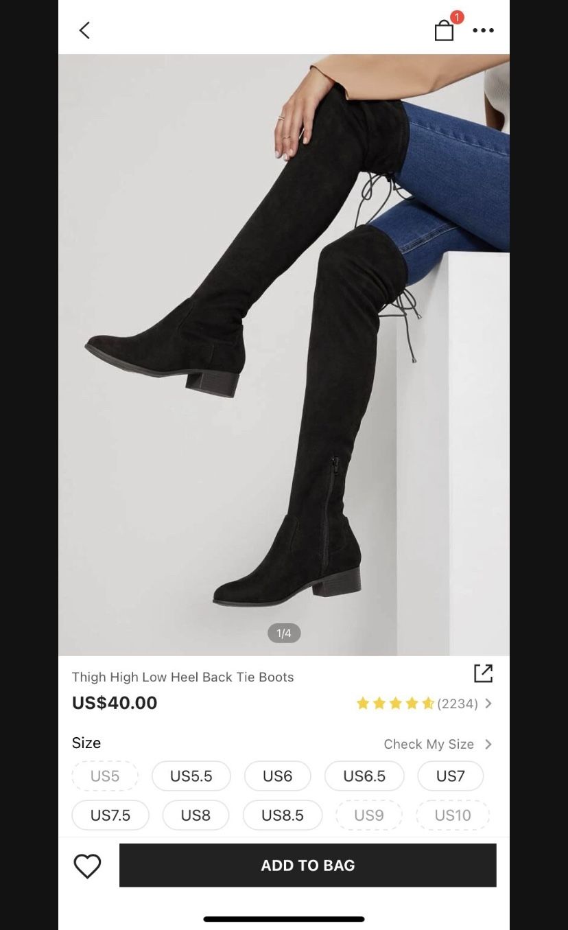 new shein high thigh boots 