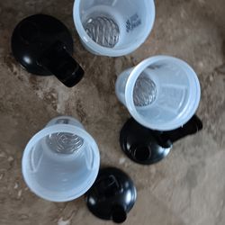 3 Vasos Plasticos Para Batidos De 14 Onzas,,Usados Como Nuevos 