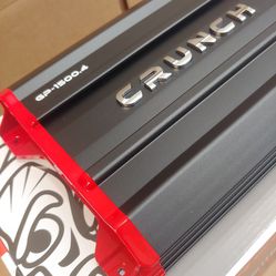 CRUNCH 1500 WATTS 4 CHANNEL BUILT IN CROSSOVER CAR AMPLIFIER  ( BRAND NEW PRICE IS LOWEST INSTALL NOT AVAILABLE )