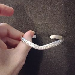 Vintage Navajo Sterling Silver Cuff Bracelet By Eva Toney Toledo 12.63 grams