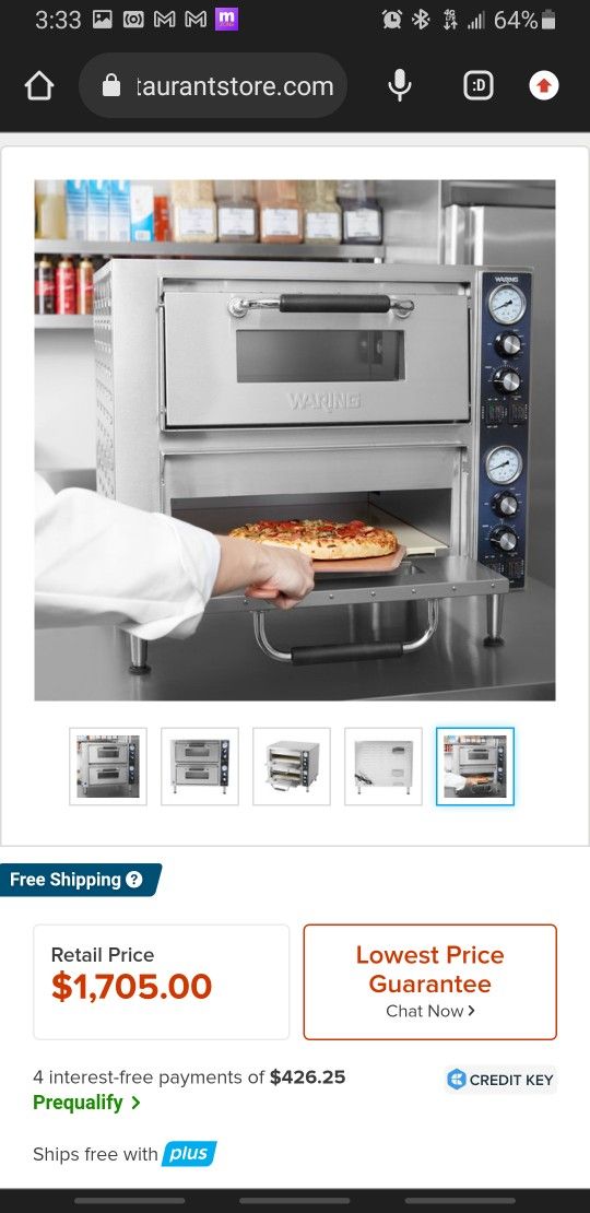 Waring 750 Double Deck Pizza Oven