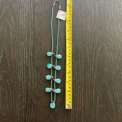 Indian Canyons Trading Post Turtle Turquoise Beaded Necklace Medium