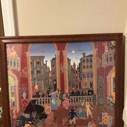 THOMAS MCKNIGHT SAVE VENICE (ITALY) CARNIVAL IN VENICE FINE ART POSTER PRINT 