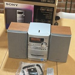 New Old Stock In Box Sony Micro AM/FM CD AUX Stereo System 