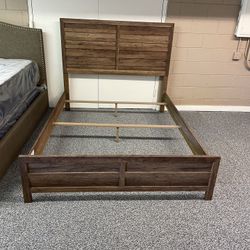 Queen Rustic Wood Bed