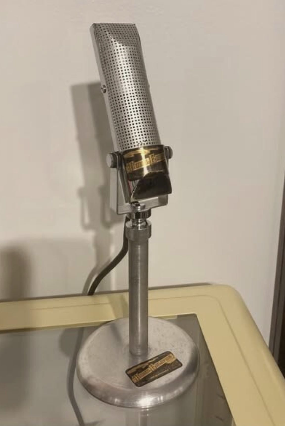 Customized Vintage Dynamic Chrome Microphone Working With Desk Stand Please Read