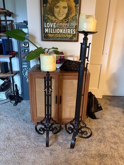 Iron Tall Candle Holders