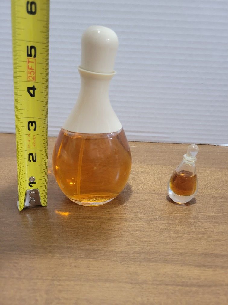 Vtg HALSTON Perfume 1/8 oz MINI Elsa Peretti Bottle AS-IS & 3.4 oz Spray Cologne