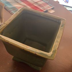 Ceramic Green Square Pot