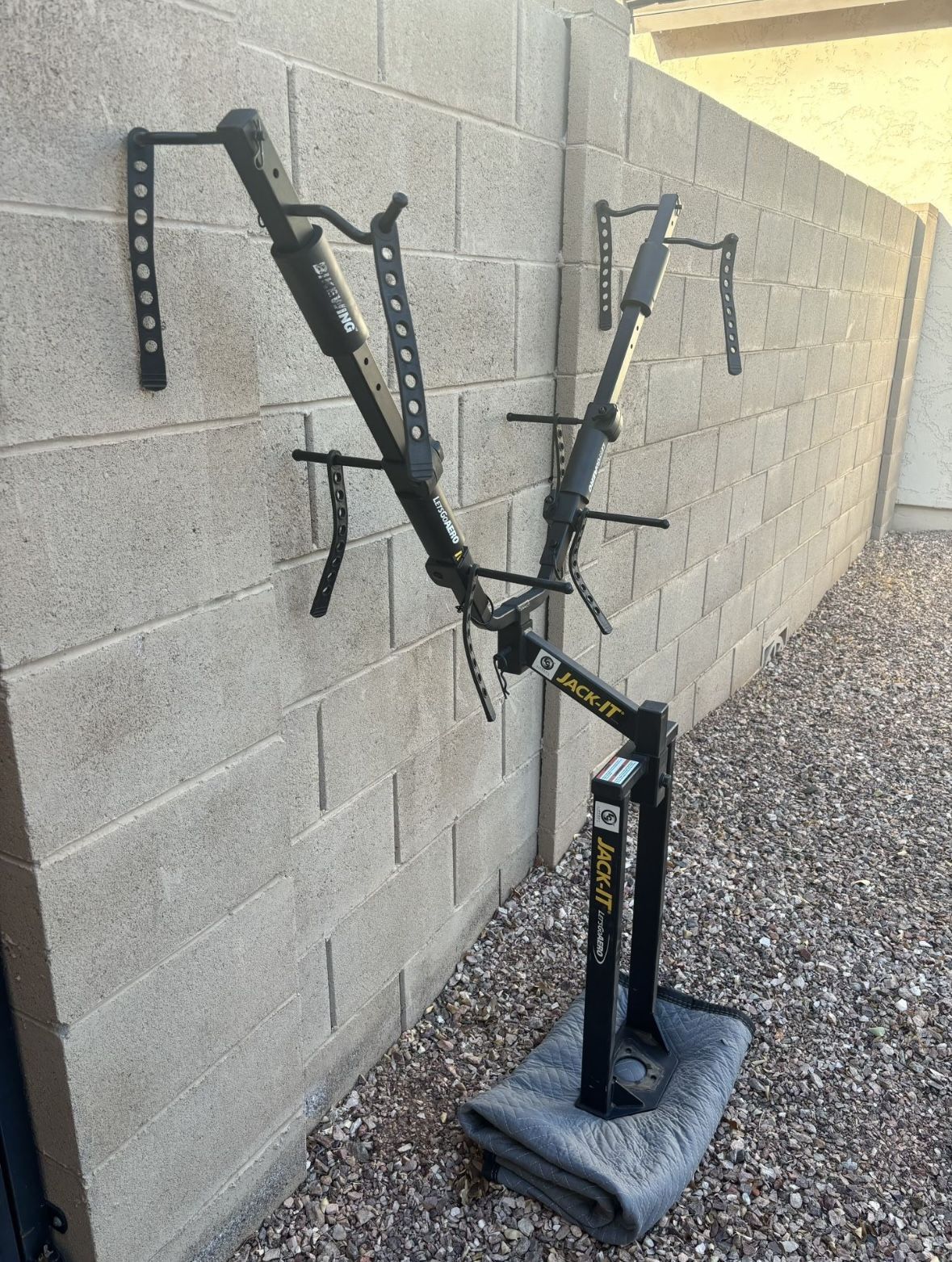 RV Bike Rack – Let’s Go Aero Jack-IT 2-Bike Carrier – A-Frame Mount