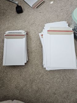 2 Count Rigid Cardboard Mailers (7x9 and 6x8) - Photo & Document Envelopes
