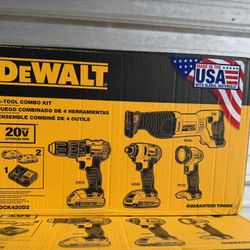Dewalt 20v Max 4 Tool Combo Kit