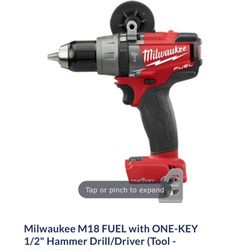 Milwaukee M18 FUEL 1/2" Hammer Drill/Driver w/ ONE-KEY + XC8.0 Battery 