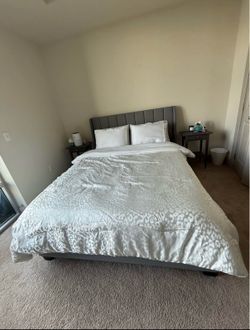 Wayfair Queen Upholstered Bed Frame- Like New- $200