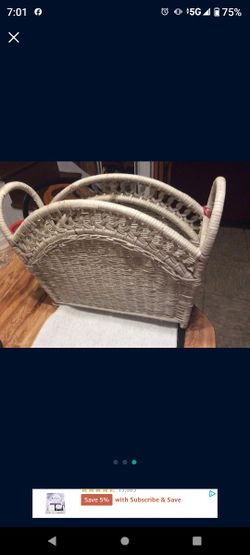 Wicker Magazine Rack