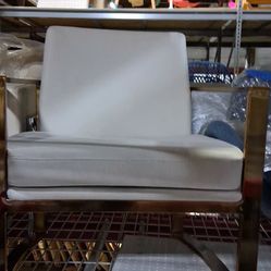 White With Gold Metal Base Chair Must Go!