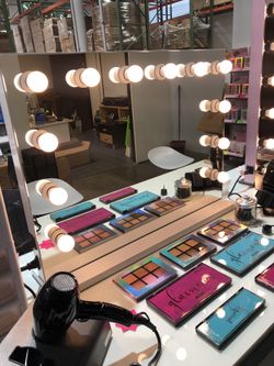 Big 34x26 in Tabletop & Wall Mount Hollywood Vanity Mirror White