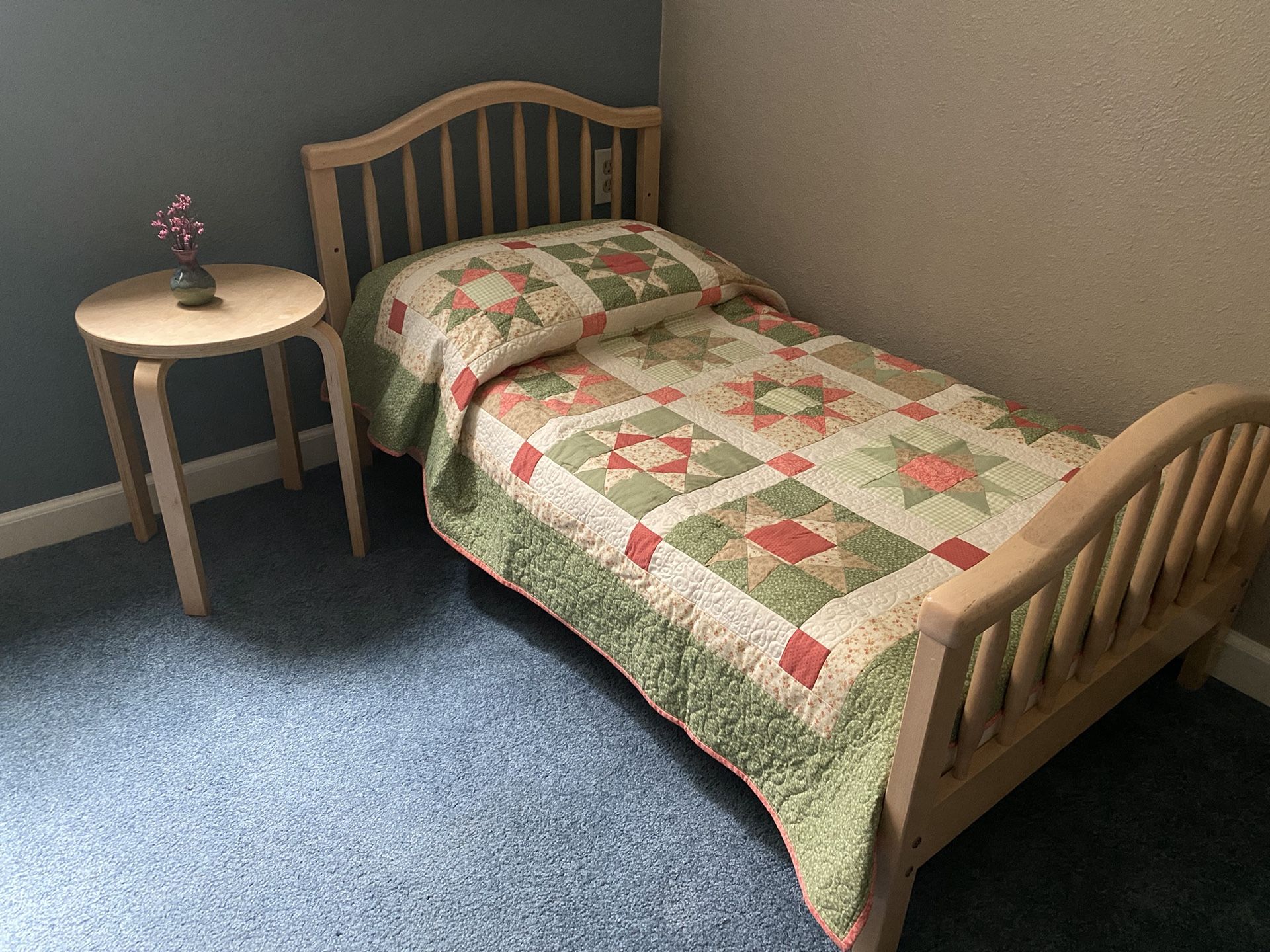 Solid Wood Toddler Kid Bed