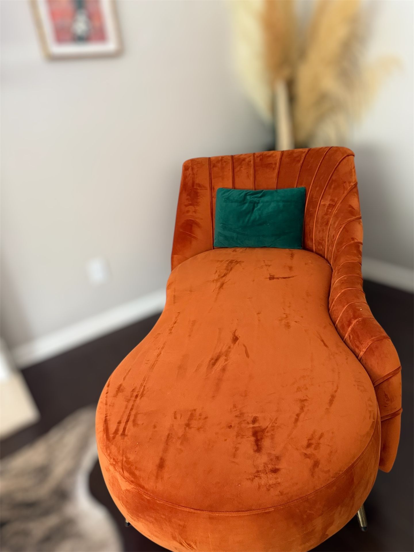 Tiberius Velvet Chaise Lounge