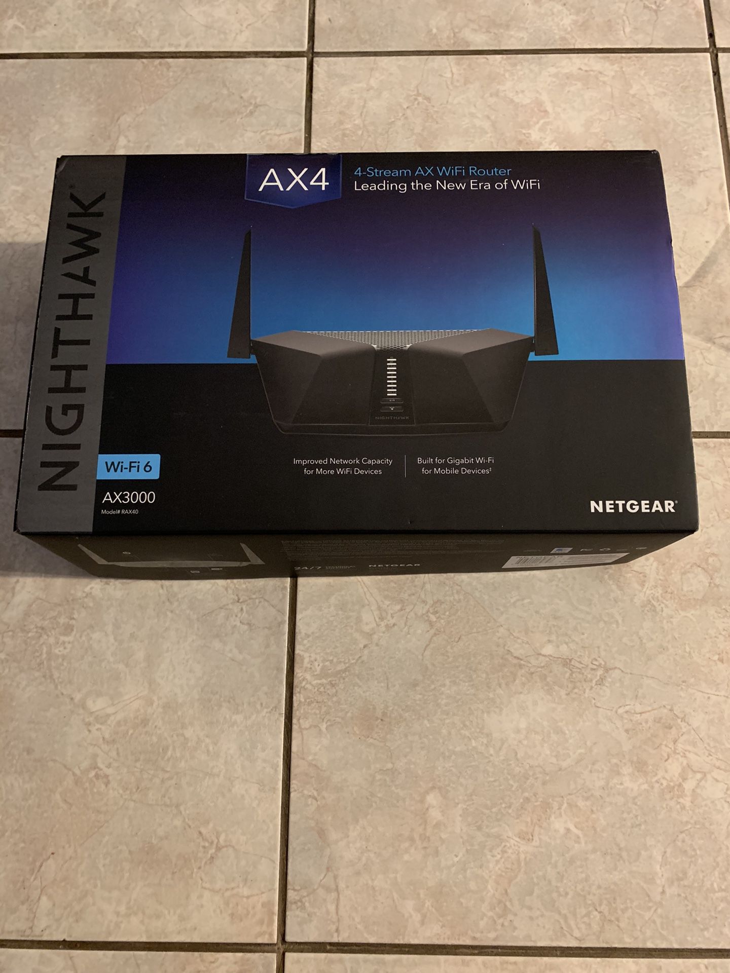 Netgear Nighthawk RAX40 AX4 AX3000 WiFi 6 Router Moden Gaming