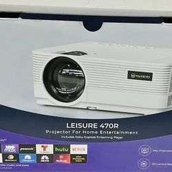 NEW Vankyo Leisure 470R 1080P Portable Home Theater Projector + Roku Media