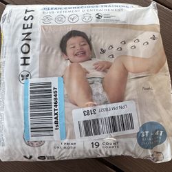 New The Honest Company Clean Conscious Training Pants Size 3T/4T (32-40 lbs), 19 count