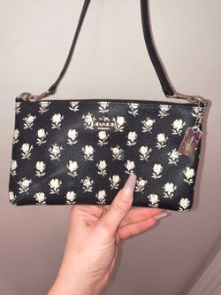 Coach Black and Floral Crossbody
