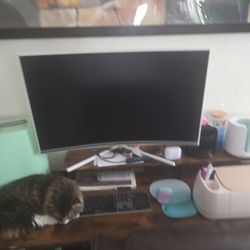 Mac MINI M4 Chip With Samsung Curved Monitor