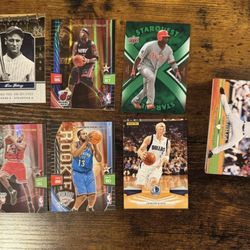basketball and baseball trading cards