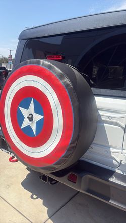 Wrangler tire cover cap america shield