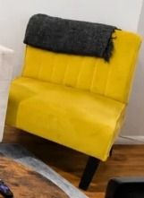 Mustard Yellow Velvet Accent Chair