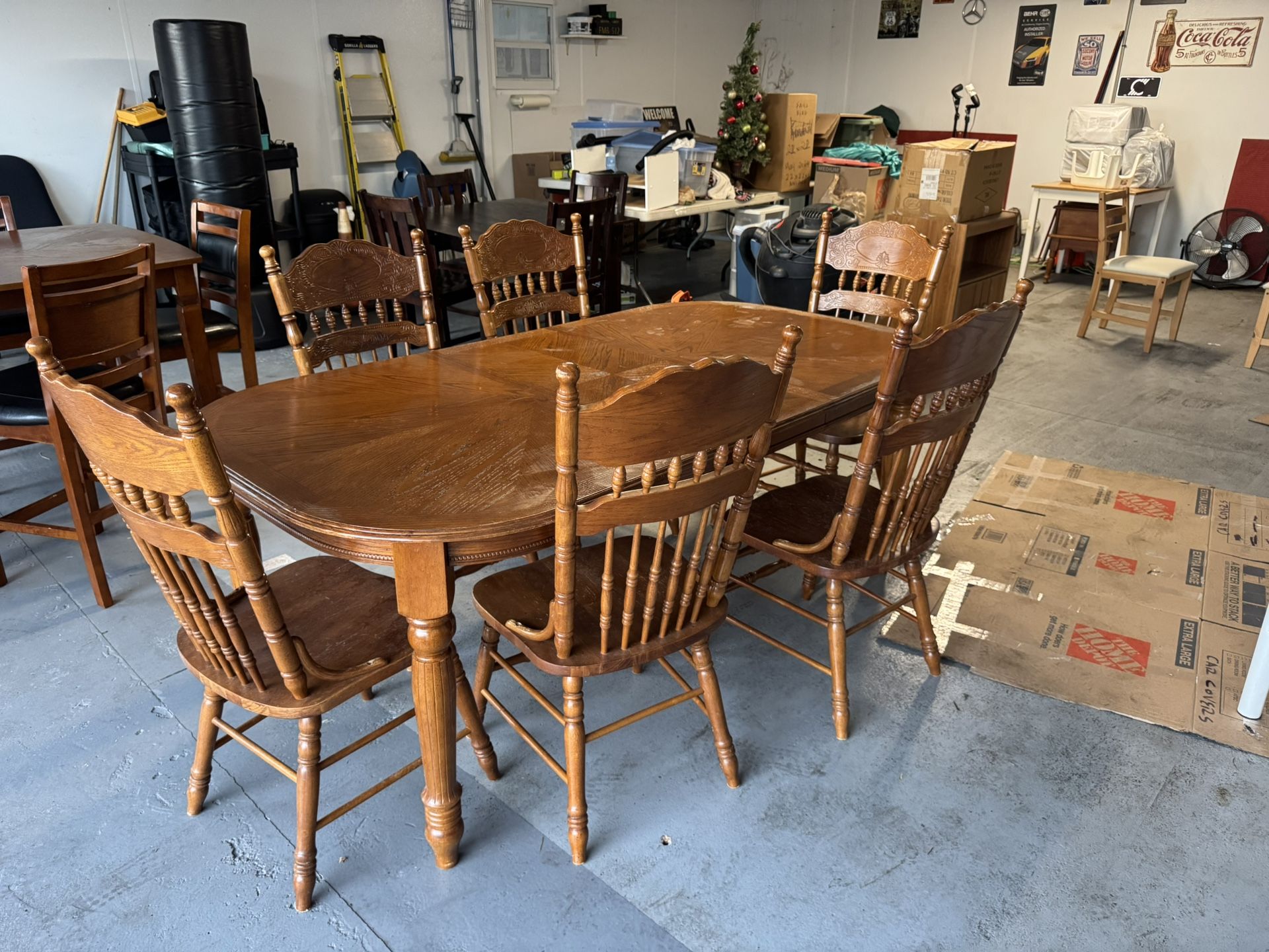 Wood Table With 6 Chairs