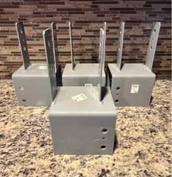 4x Primed ECC End Column Cap for 6x Beam, 6x Post - Simpson Ref# ECC66