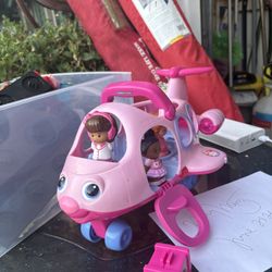 Vintage Fisher-Price Little People, pink airplane