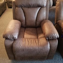 Brand New Brown Linen-Like Leather Power Reclining Chair