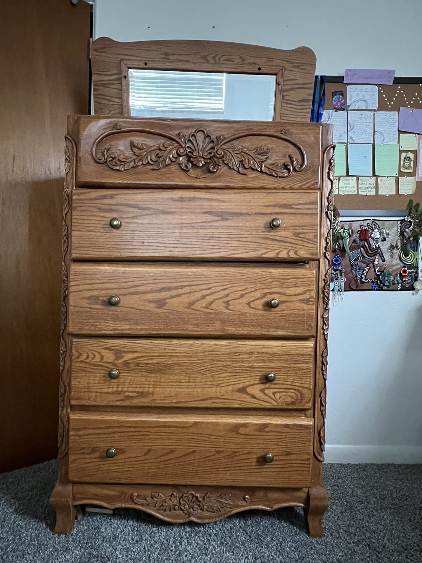 Antique Dresser With Mirror 