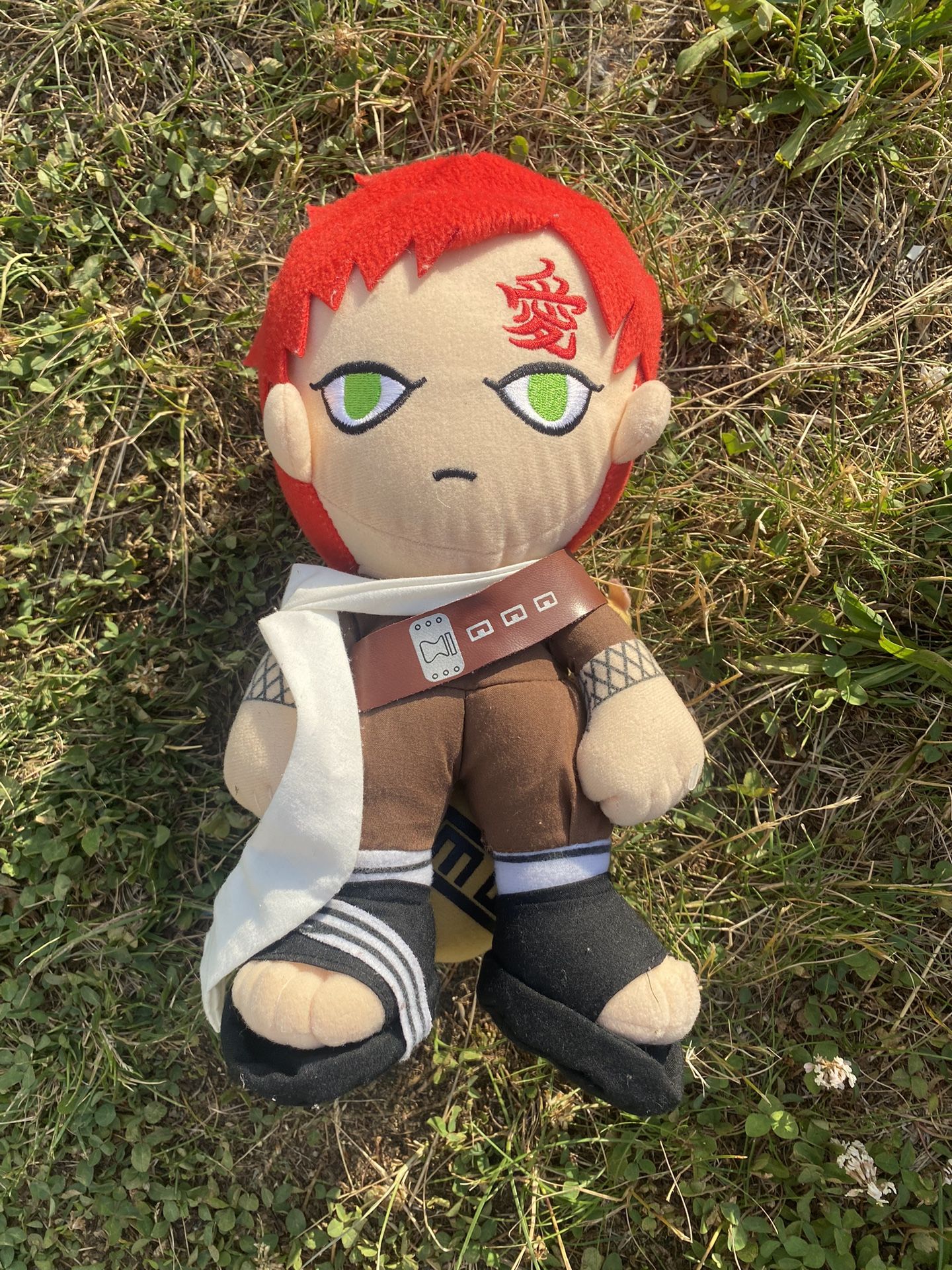 Vtg 2003 Benpresto NARUTO Gaara w/ Weapon Plush Doll Manga/Anime Book 12”