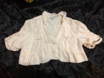 Intuitions Junior size medium off white linen jacket