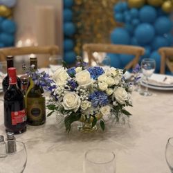 🌸 Flower Vase Table Centerpiece With Roses 