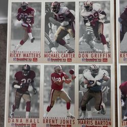 1993 Buffalo Bills McDonald’s Cards Sheets