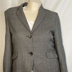 Talbots Black And White Blazer Women’s Size 16