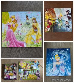 Set Of 4 Puzzles Disney Princess And My Little Pony